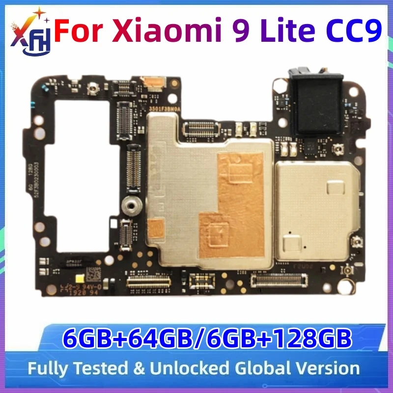 

Motherboard for Xiaomi Mi 9 Lite/Mi CC9, Unlocked Logic Board, with Full Chips, Global Version, 64GB 128GB ROM