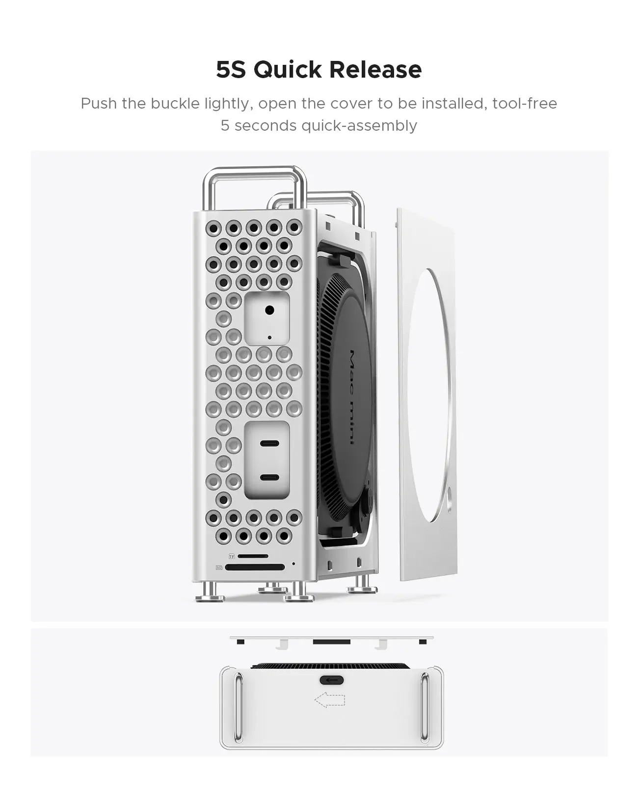 ORICO 미니 프로 도크 스토리지 확장 Mac Mini M4 Pro M.2 SSD 인클로저 Mac 액세서리 용 10Gbps 확장 도킹 스테이션