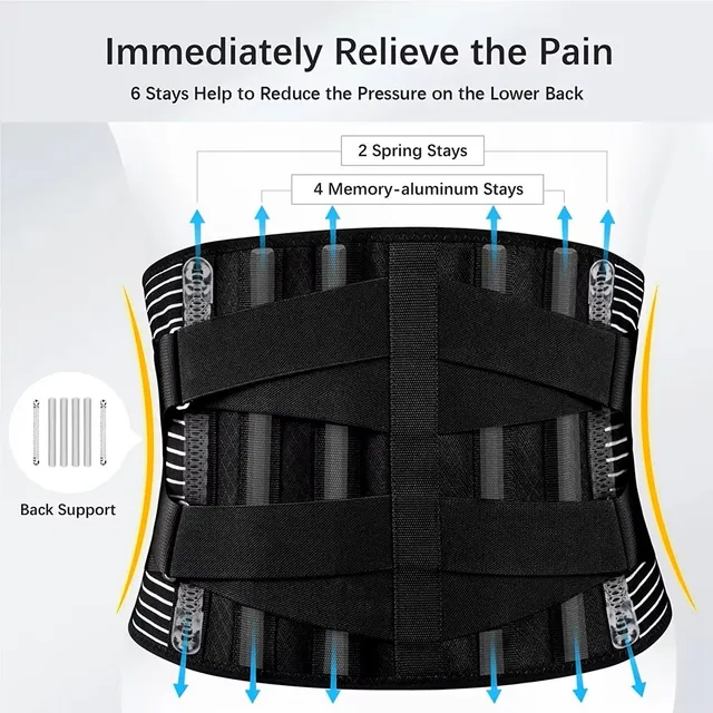 Back Brace for Lower Back Pain,Lumbar Support for Heavy Lifting Men Women,Breathable Waist Support Relief Sciatica,Herniated Dis 2
