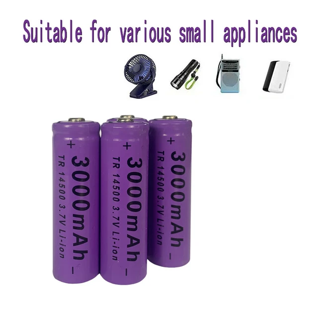 Batterie au lithium rechargeable de la capacité élevée 14500, batterie d'ion  de lithium de 3