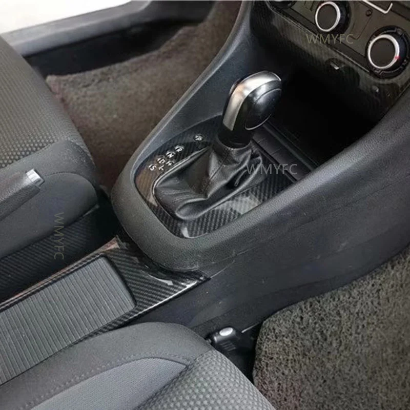 For Volkswagen VW Golf 6 GTI R MK6 2009-2013 Car Gear Shift Panel Frame Cover Trim Car Interior Accessories Sticker