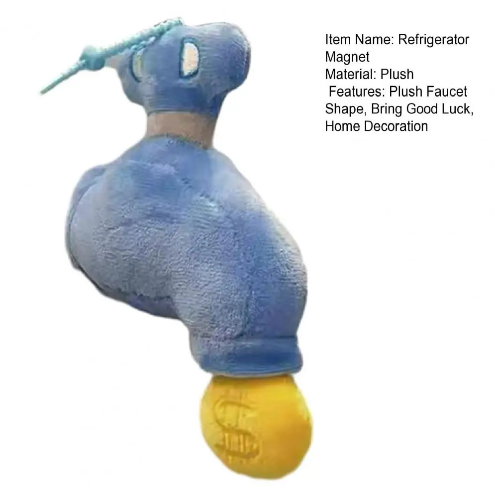 5cm Plush Faucet Decor Refrigerator Magnet Bring Good Luck Wealth Home Kitchen Locker Fridge Magnetic Tap Decoration Ornament