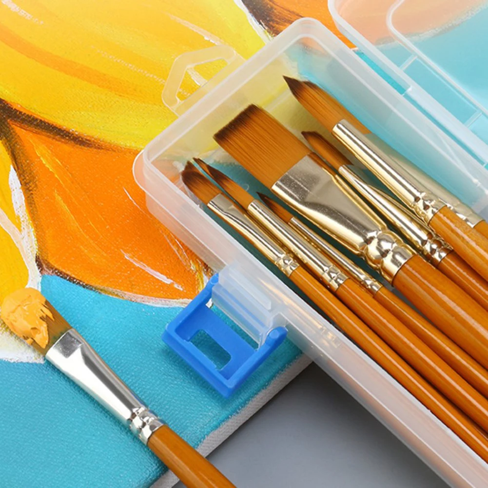 Paintbrush Holder Paint Organizer Paint Storage Containers Storage Rack Holder 1pc Painting Pencils Box Drawing Brush Storage Case 33x7x3.5cm 18.5*7cm Plastic Watercolour Pen Container Drawing Tool Organizer