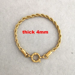 Elegant Stainless Steel Anchor Clasp Bracelet with Sailor Wheel Design - Gold/Silver Finish (Bracelet 18cm)