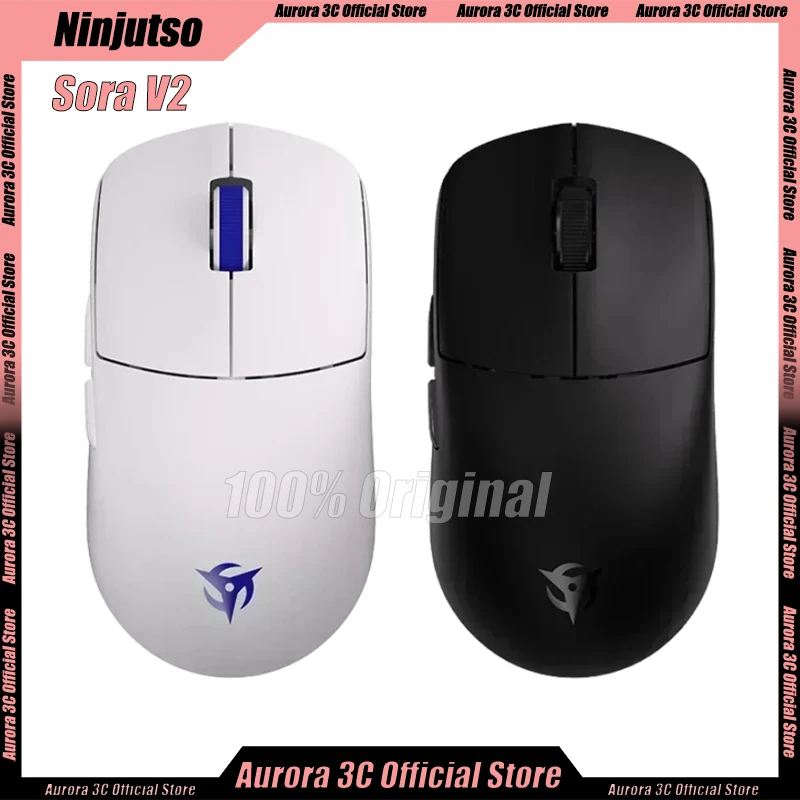 

Pre Sale Ninjutso Sora V2 Gamer Mouse USB 2.4G Wireless Mouses 2 Mode PAW3395 Gaming Mouses FPS Office Gamer Mice APEX Gift