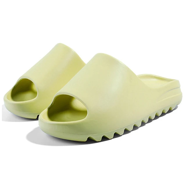 Home Women Thick Bottom Slippers Platform Chunky Heel Living Room Bathroom Slides Non Slip Trend Designer Shoes Ladies Female LightGreen