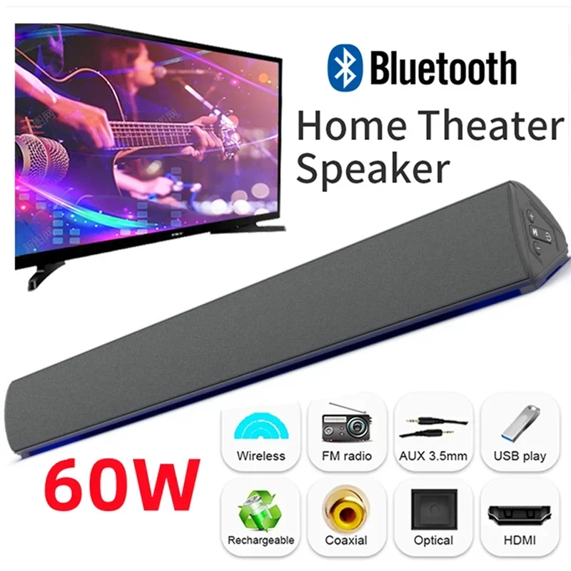 Amaya BD24 Sound Bar For TV With Speaker 20w PC Theater Wired And Wireless Surround Stereo