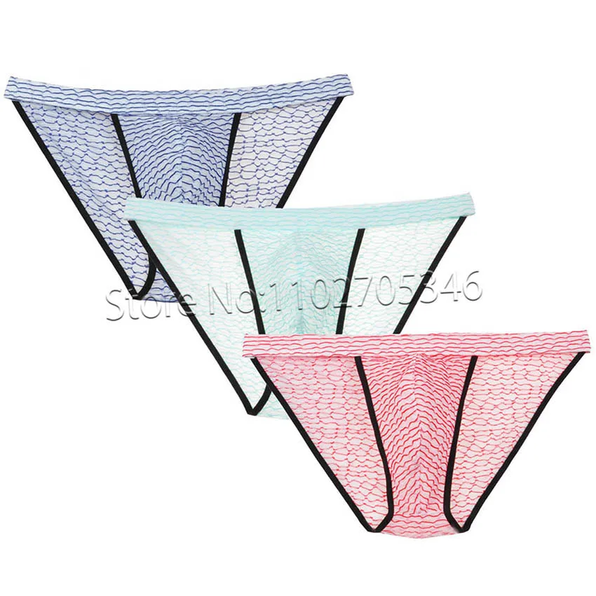 

Men Swim Bikini Briefs Underwear Open Crotch Shorts Mesh Mini Briefs Underpants Male Lingerie Men's Seamless Underpants