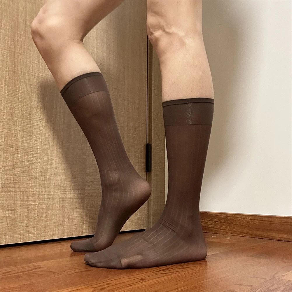 

1 пара, мужские ультратонкие прозрачные носки в полоску