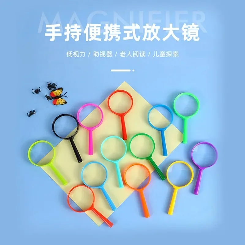 Lupa de plástico para niños, 30 piezas, mini lente de mano colorida para clase de ciencias, observación al aire libre, juguetes divertidos, recuerdos de fiesta de detectives IRCHLYN (6 colores Lupa de plástico para niños, 30 piezas, mini lente de mano colorida para clase de ciencias, observación al aire libre, juguetes divertidos, recuerdos de fiesta de detectives IRCHLYN (6 colores