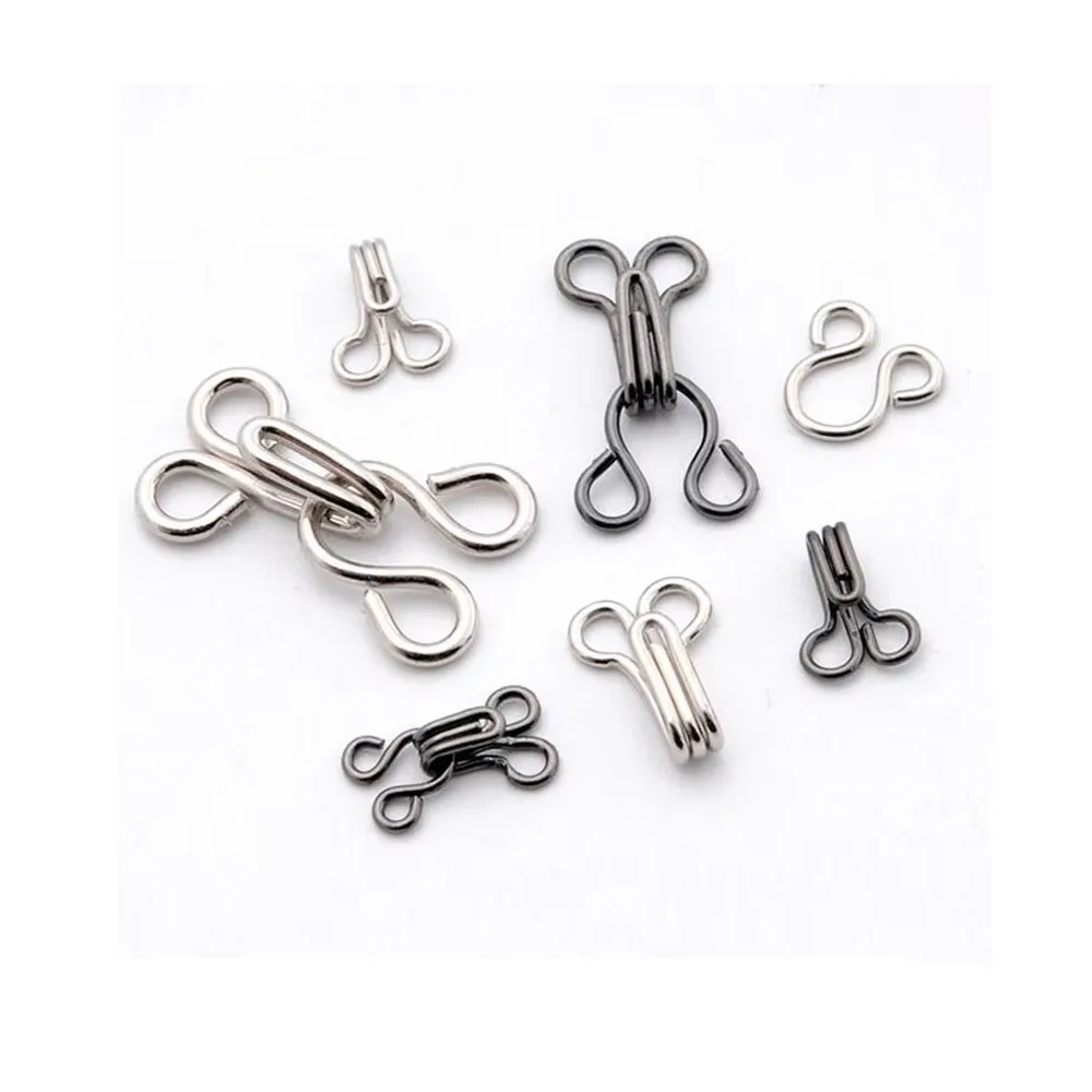 200sets/lot 0# 1# 2# metal bra underwear hooks and eyes pant skirt small hook and eye