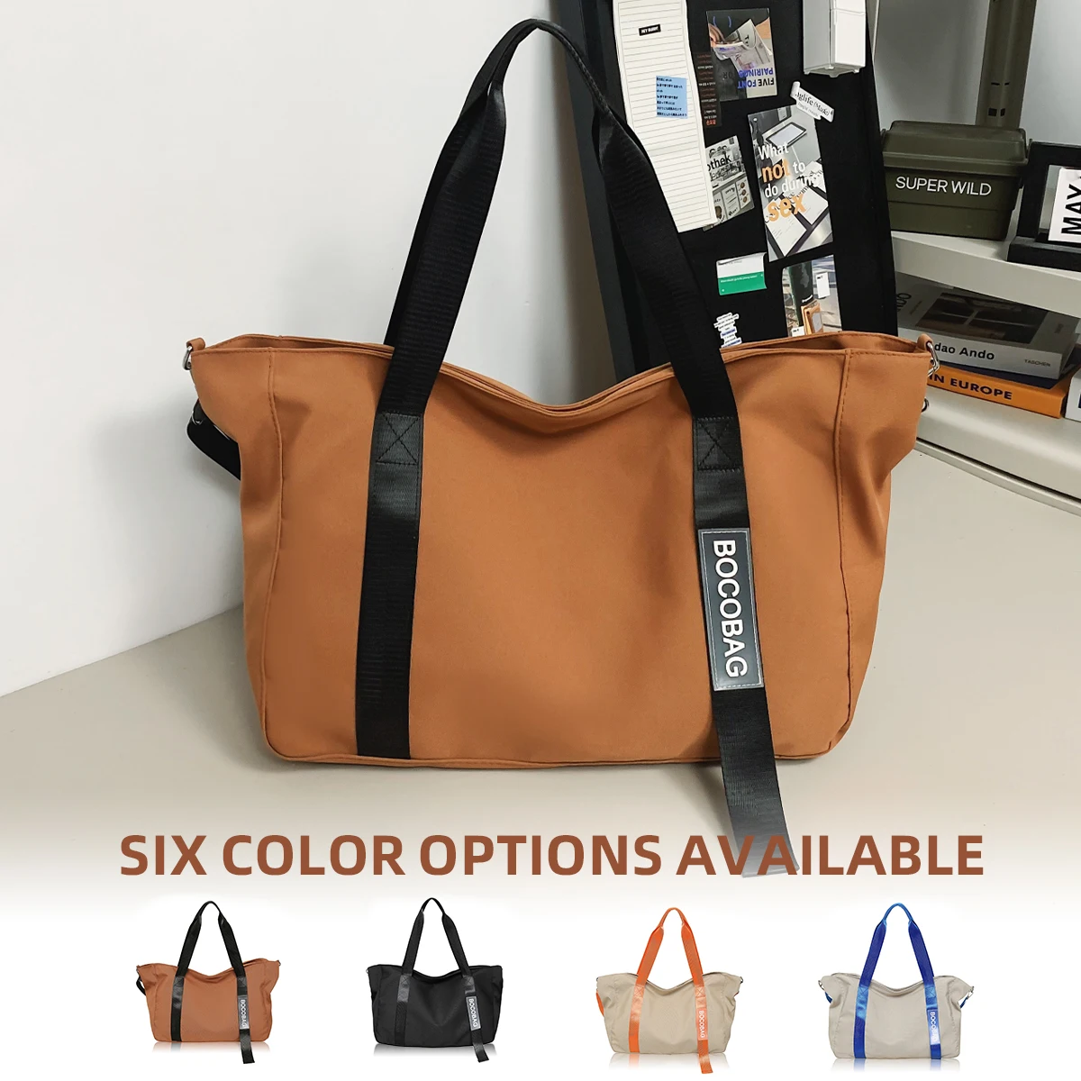 Short-Distance Travel Bag for Women, Lightweight Fitness Large-Capacity Men's Business Trip Storage Bag, Hand Luggage Bag, Shoulder Bag, Tote Bag, Hiking and Outdoor Use