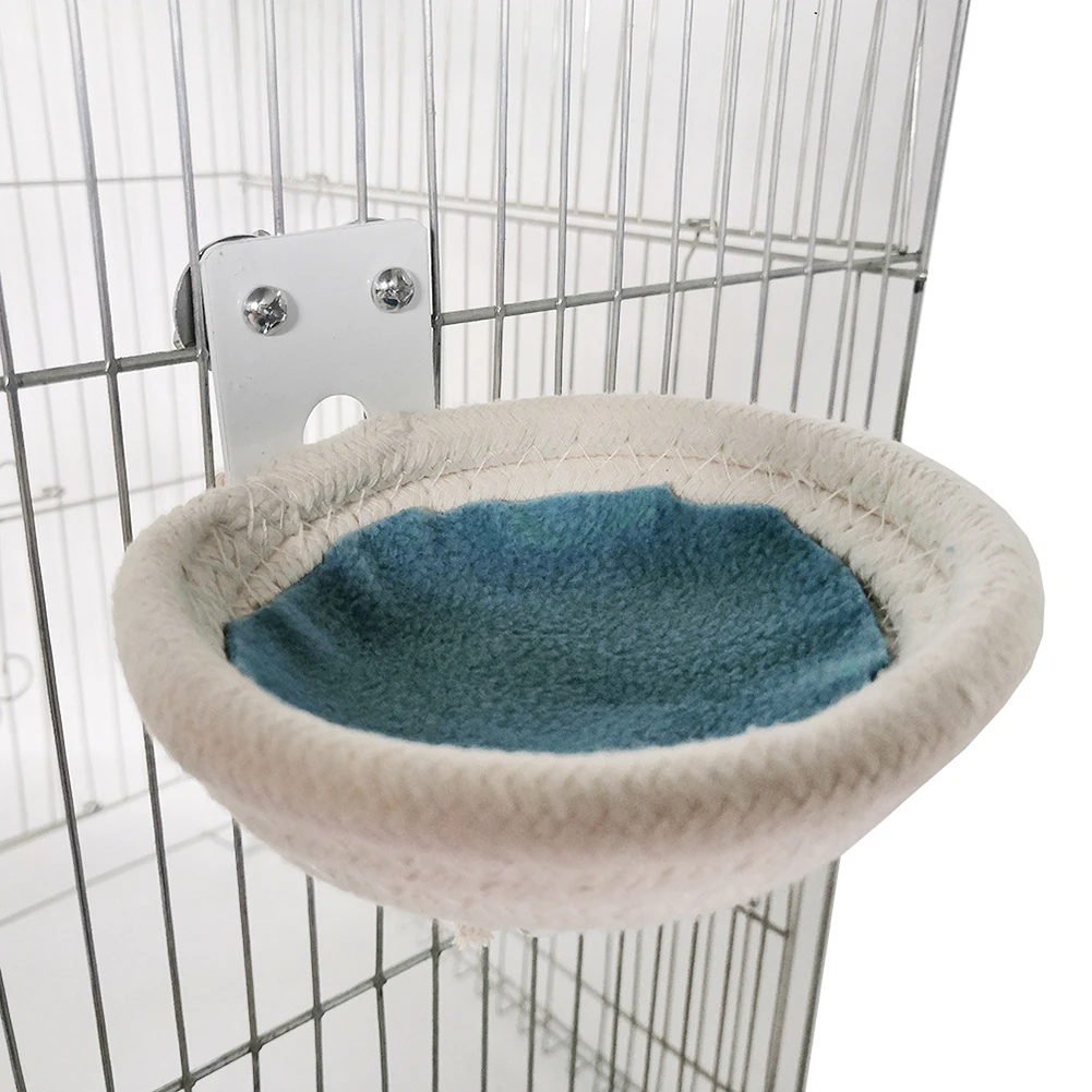 Bird Breeding Nest Handmade Cotton Rope Hatch House With Hooks For Budgie Parakeet Cockatiel Lovebird bird house
