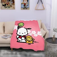 MINISO Pochacco Blanket Custom Halloween Blanket for Living Room Decorative Sofa Blankets for Bed Boho Home Decor Bedspread the 2