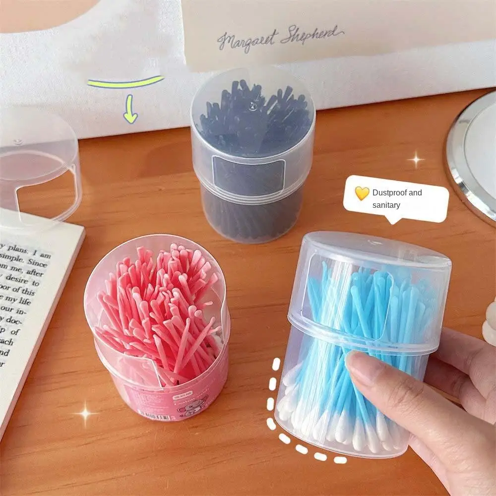 100Pcs/set Eyelash Extension Glue Removing Double Head Cotton Swabs Ear Pick Cleaner Cotton Bud Makeup Cotton Stick Makeup Tool