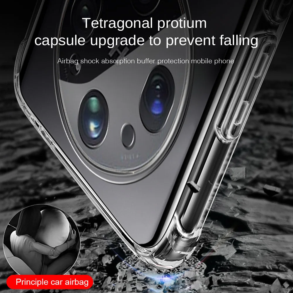 Clear Crystal TPU Phone Case with Airbag Drop Protection