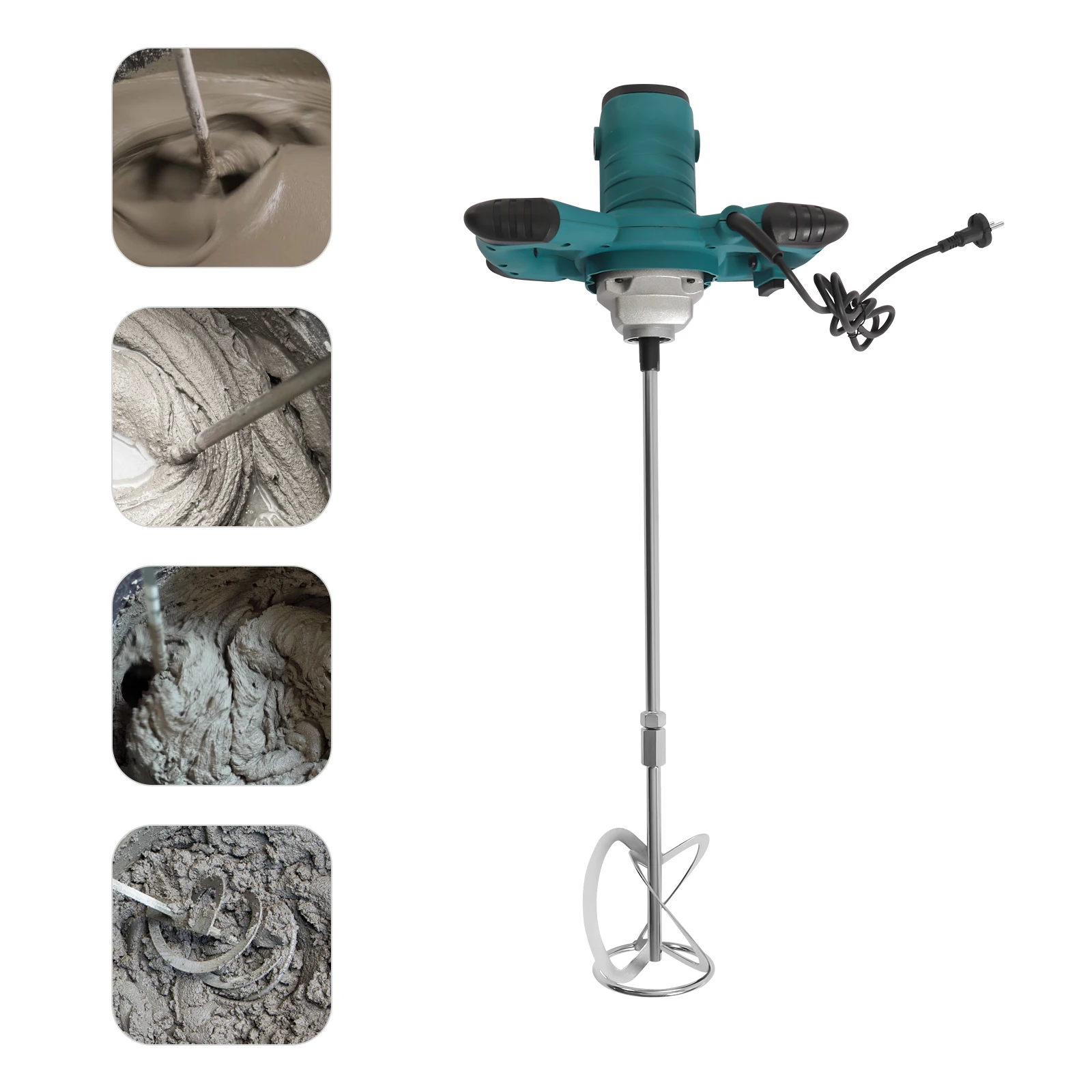 Mélangeur de mortier 2100 W, réglage à 6 vitesses, agitateur pour béton, agitateur pour ciment, bétonnière, machine à mélanger