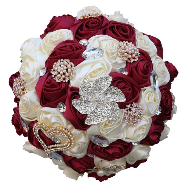 Youlapan Sf4 Gorgeous Wedding Flowers Bridal Bouquets Crystal Sparkle Royal  Bule Silk Rose Bridal Bouquet Holders With Tassel - Wedding Bouquet -  AliExpress