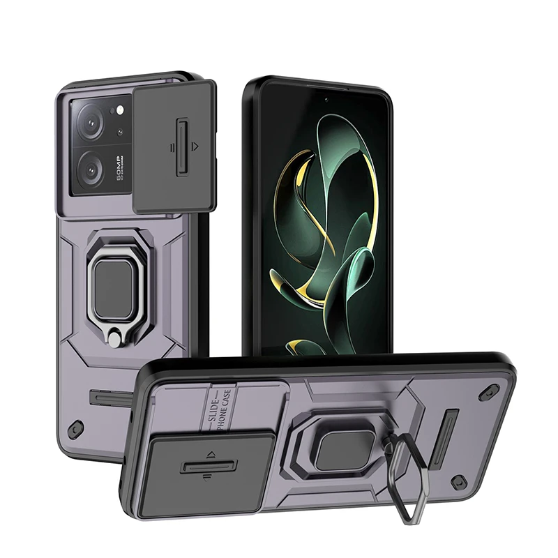 Enhanced Protective Sliding Camera Case with Magnetic Holder