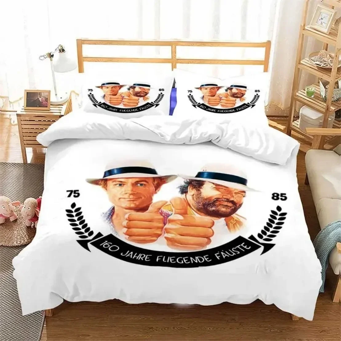 3D Printed film star Bud Spencer Terence Hill Bedding Set Duvet Covers Pillowcases Comforter Bedding Set Bedclothes Textile Home