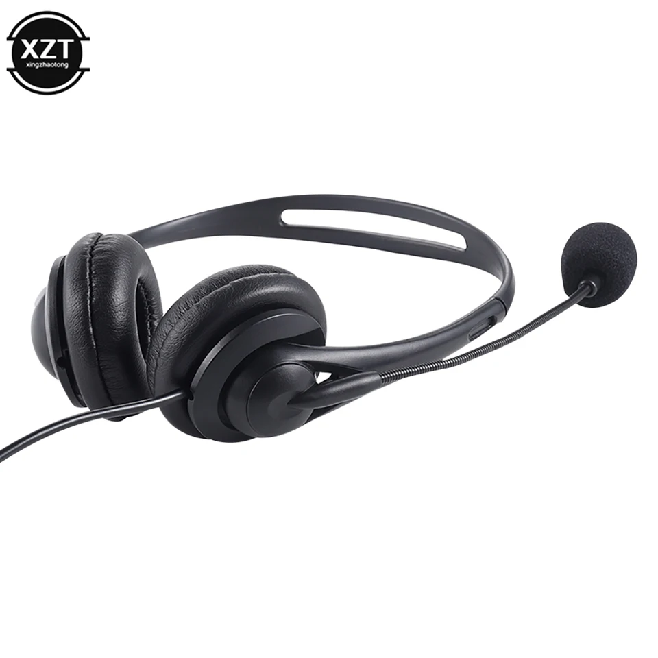 3.5mm Computer Laptop Headphone With Noise Cancelling Microphone For Chatting, Network Teaching, Video Conferencing, USB Wired_voghion.com