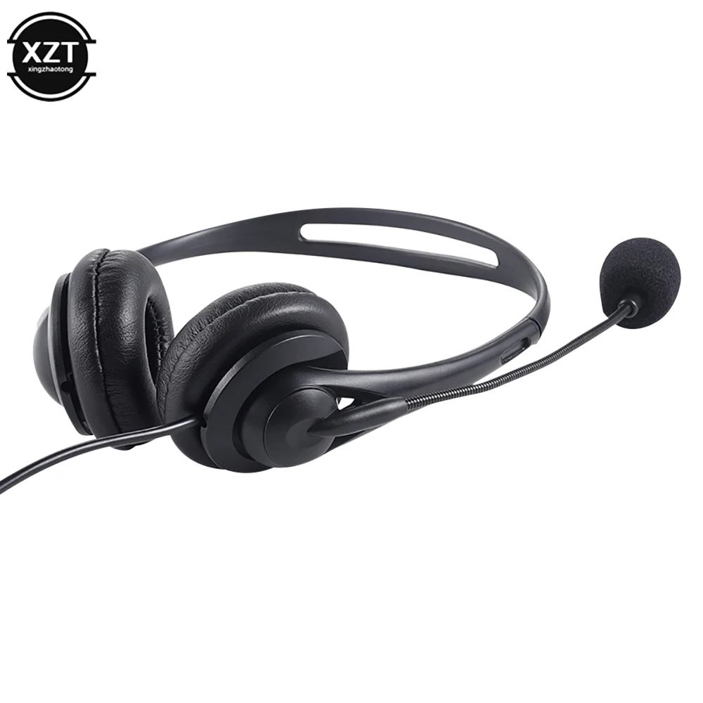 3.5mm Computer Laptop Headphone with Noise Cancelling Microphone Chatting Network Teaching Video Conferencing USB Wired Headsets 6