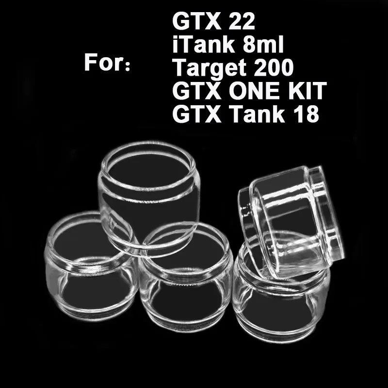 5 Stuks Bubble Glazen Buis Voor Gtx 22 Itank 8Ml Doel 200 Gtx One Kit Gtx Tank 18 Fat Glass Container Tank Accessoire