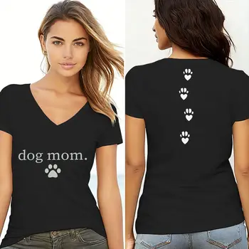 Dog Mom V-Neck Tee 2