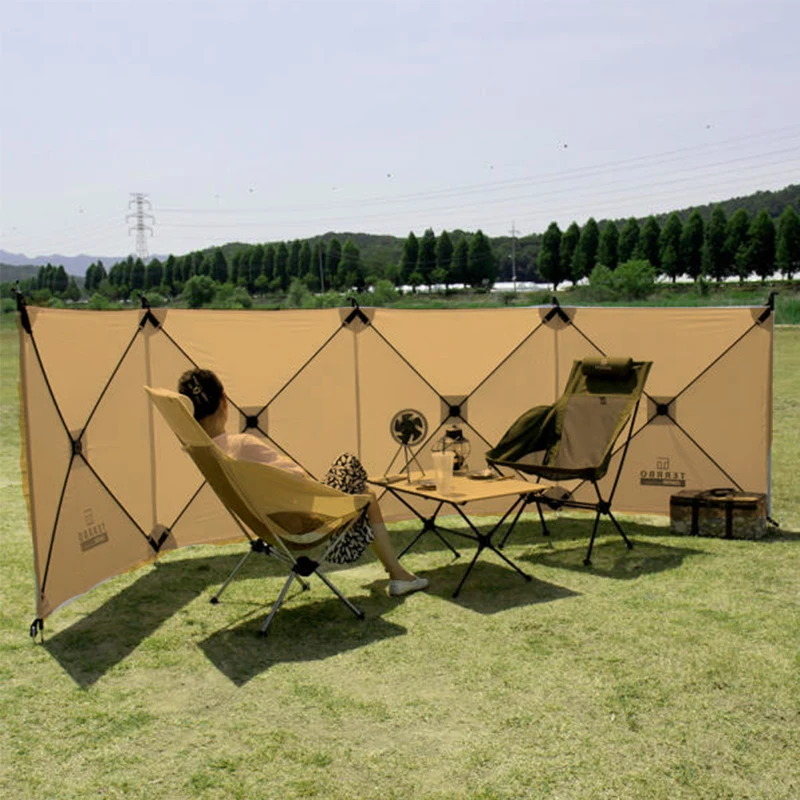 4.8M Folding Windproof Shield Gas Stove Burner Shelter Wind Break Wall Assembly Outdoor Camping Windscreen Hiking Picnic BBQ