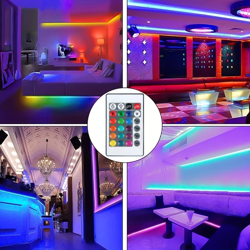 DC5V USB LED Strip Light 5050 RGB Infrared Control with 24Keys Color Change Lamp for Room Decor Holiday Christmas Party Lighting 5