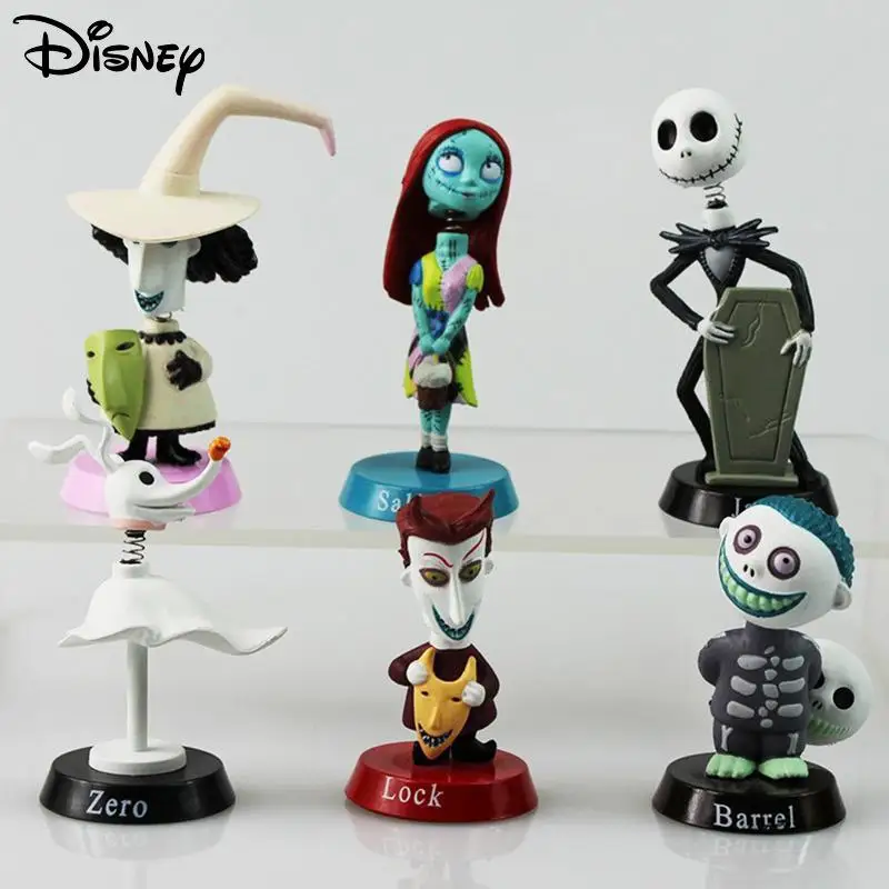 6 Pz/Set The Nightmare Before Christmas Jack Skellington Pvc Action Figure Collection Model Dolls Toy For Children