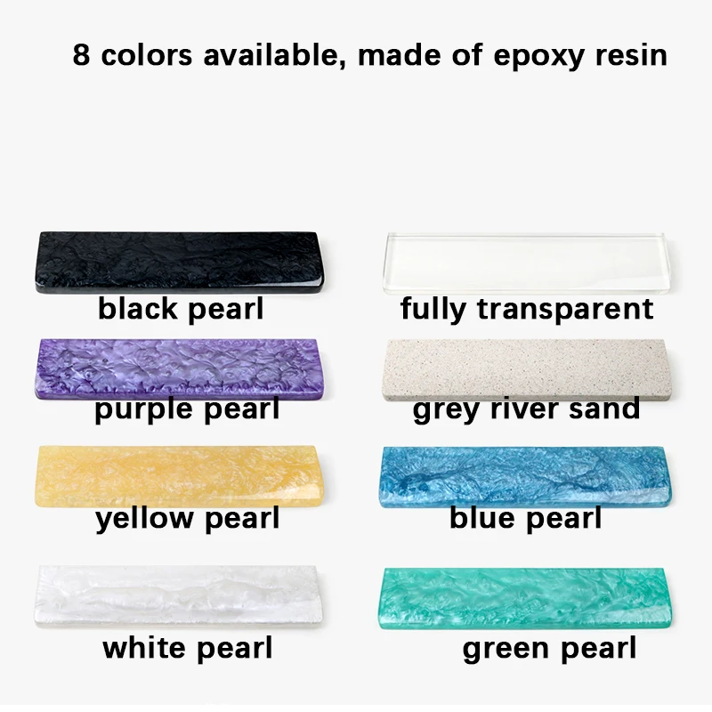 

61/87/104-Key Mechanical Keyboard Wrist Pad Wrist Pad Multi-Color Optional Full Transparent Non-Slip Resin Hand Rest