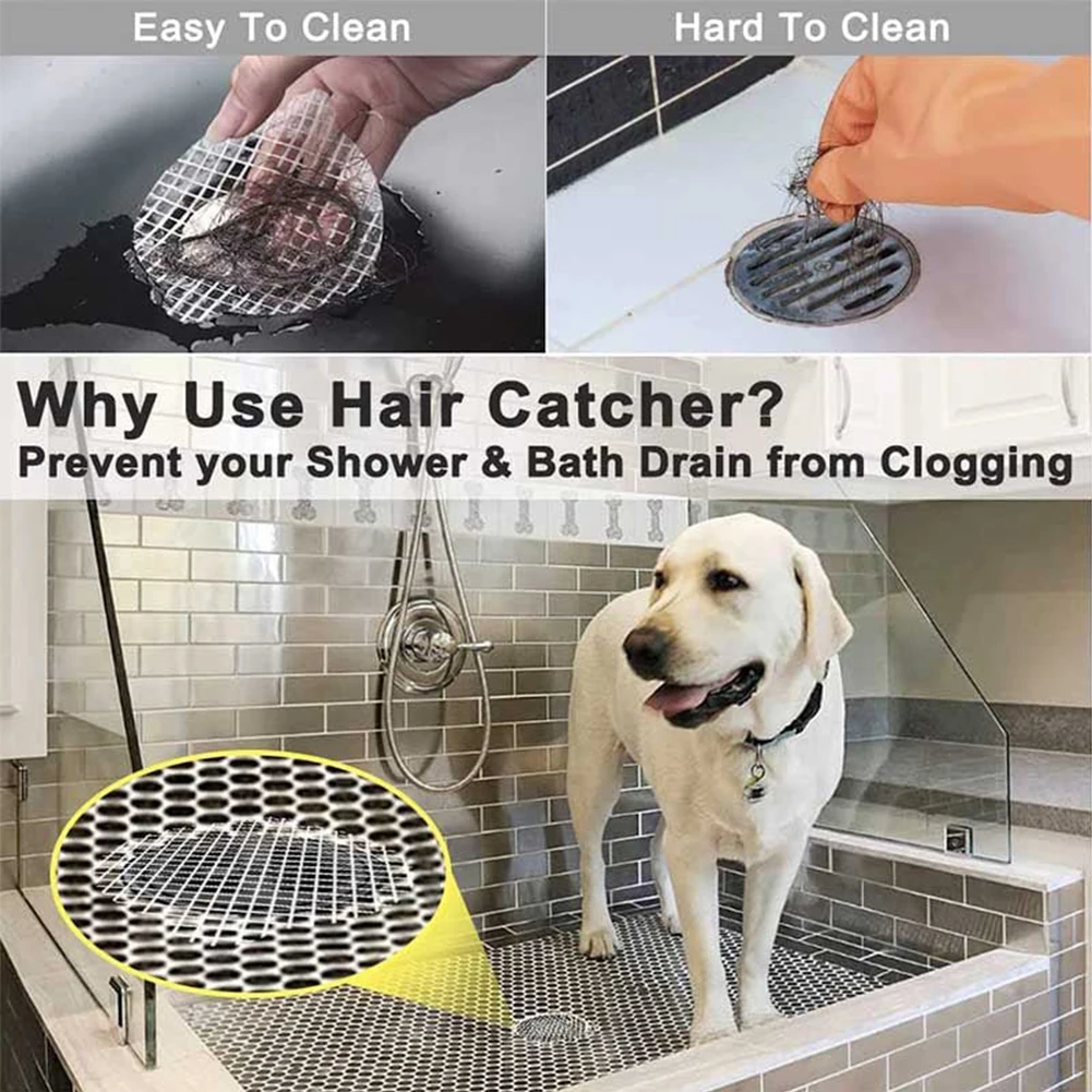 Shower Drain Cover Hair Catcher,Easy Clean Floor Drain Protector