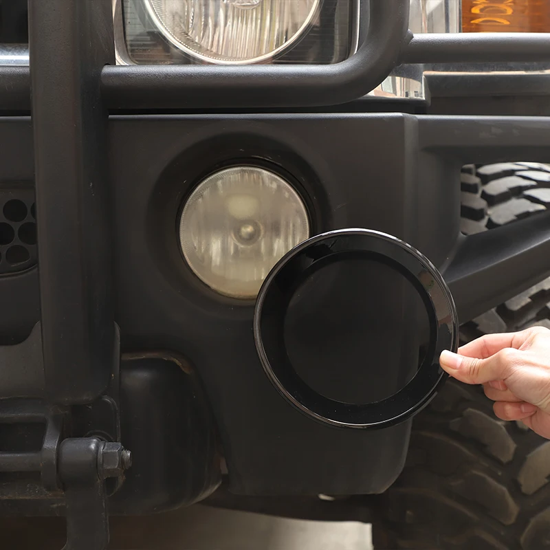 

Передняя противотуманная фара для автомобиля Hummer H3 H3T 2005 2006 2007 2008 2009, Колечки для формования, Крышка отделки ABS пианино, черный внешний аксессуар