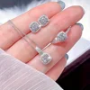 3-Piece Geometric CZ Jewelry Set – Necklace, Earrings & Ring