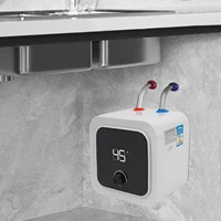 Mini chauffe-eau électrique carré 1500W, 8l, sortie supérieure, pression 0,75mpa, écran LCD avec Valve de sécurité pour éviers, cuisines 1