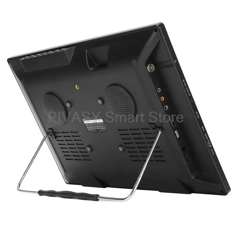 15.4 Inch Mini Car Television Player Portable Digital TV Monitor Movable LED Small Rechargeable for Domestic Outdoor USB HDMI