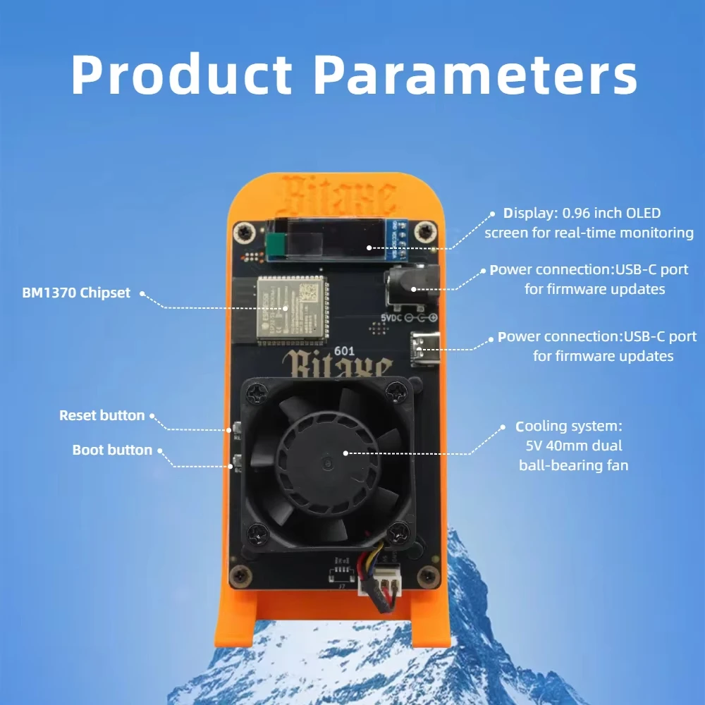 Brand New Btc Mining Bitaxe Gamma 601 Miner 1.2T Asic Chip From Antminer  S21 Pro BTC Miner Bitcoin Miner Wth Bracket EU Plug - AliExpress