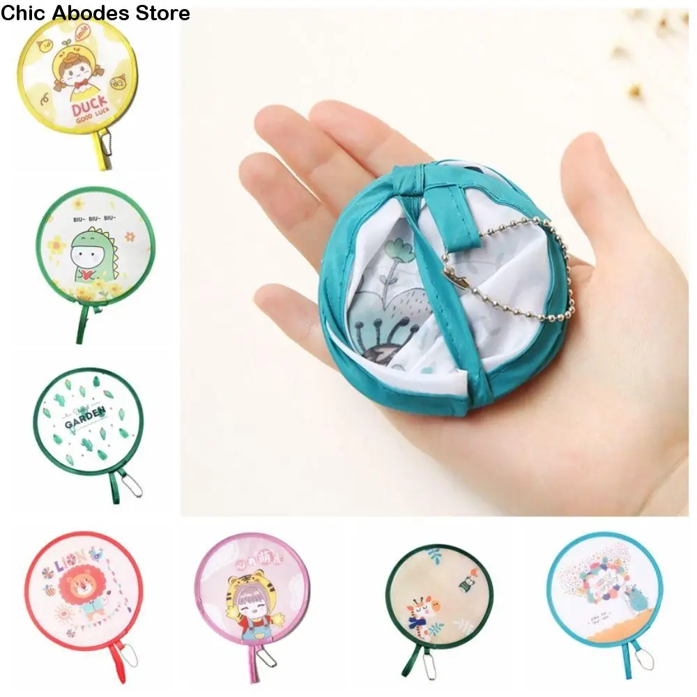 Lightweight Cartoon Folding Fan Durable Designs Handheld Round Plastic Mini Pocket Summer Coolness portable fan,folding fan,mini fan,hand fan