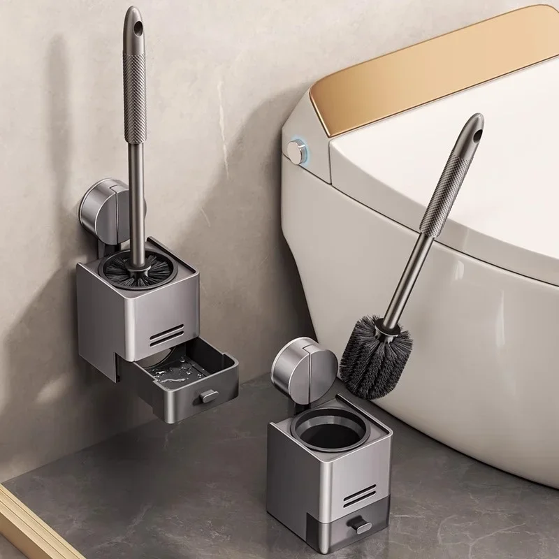 Suction Cup Toilet Brush Rack Toilet Brush Bathroom Cleaning Drain Accessories