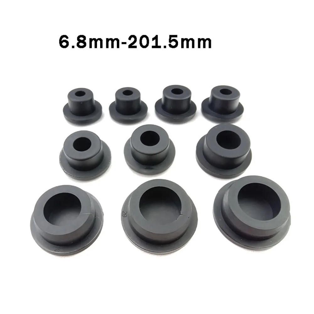 

Bore 6.8mm-201.5mm BLACK Silicone Rubber Hole Plugs Blanking End Cap Pipe Inserts Bungs Seal Cover T Type Stopper Dustproof Plug