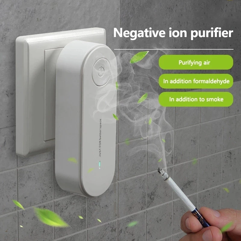 

Portable Negative Ion Air Purifier Odor Deodorizer Durable Remove Dust Smoke Removal Formaldehyde Removal Mute Household Use