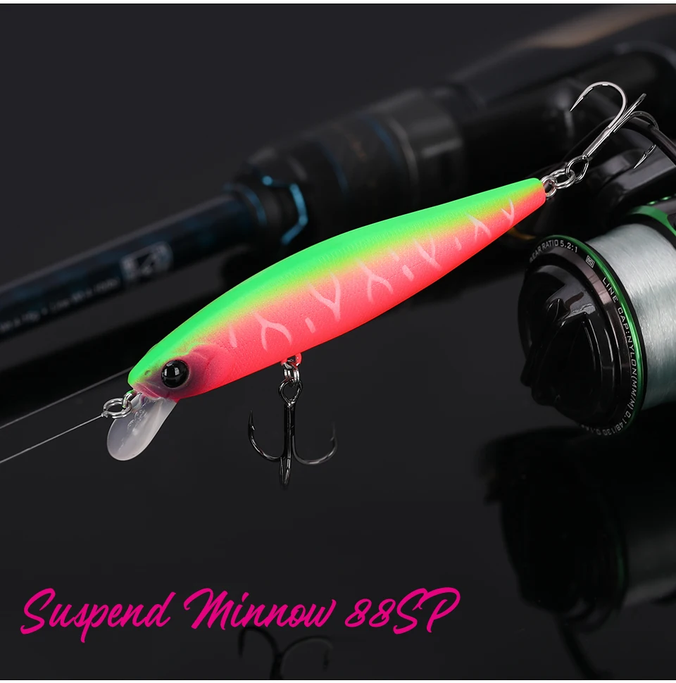 Tsurinoya 88sp Suspend ing Minnow Jerkbait 88mm 10,3g Bass Fishing Köder Kit 5 stücke lange Anfänger geeignet Casting Lake Wobbler – Detail 9