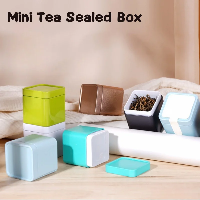Portable Solid Color Mini Tin Box Tea Sealed Jar Packing Box Jewelry Candy Small Storage Can Coin Earring Headphones Gift Case