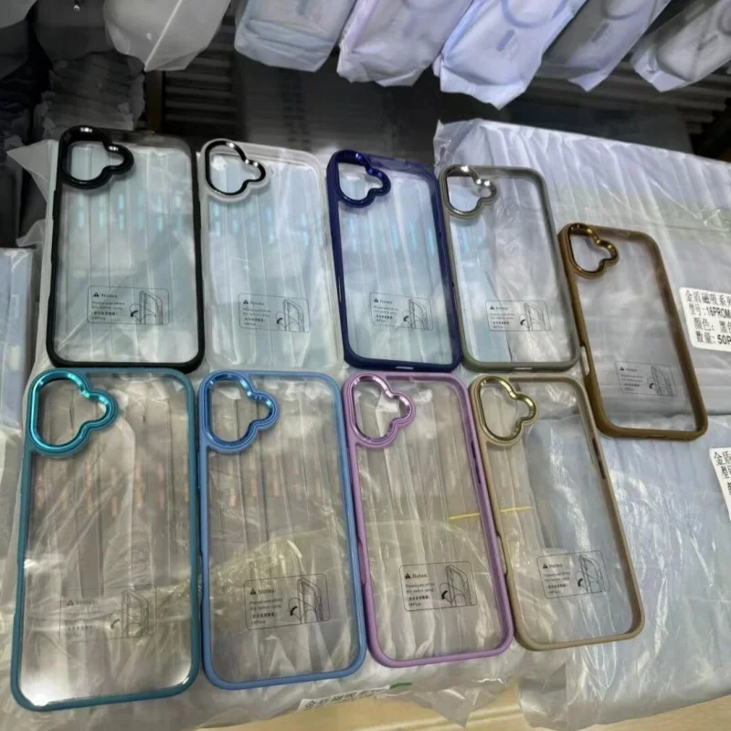Enhanced Transparent Edge Protective Phone Case with Anti-Drop Bumper