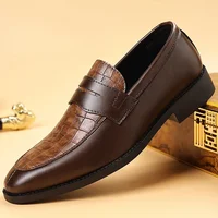 Men's Business Casual Shoes 2025 Leather Pointed Toe Large Size British Style Flat Heel Polyester Lining Spring Autumn Wear