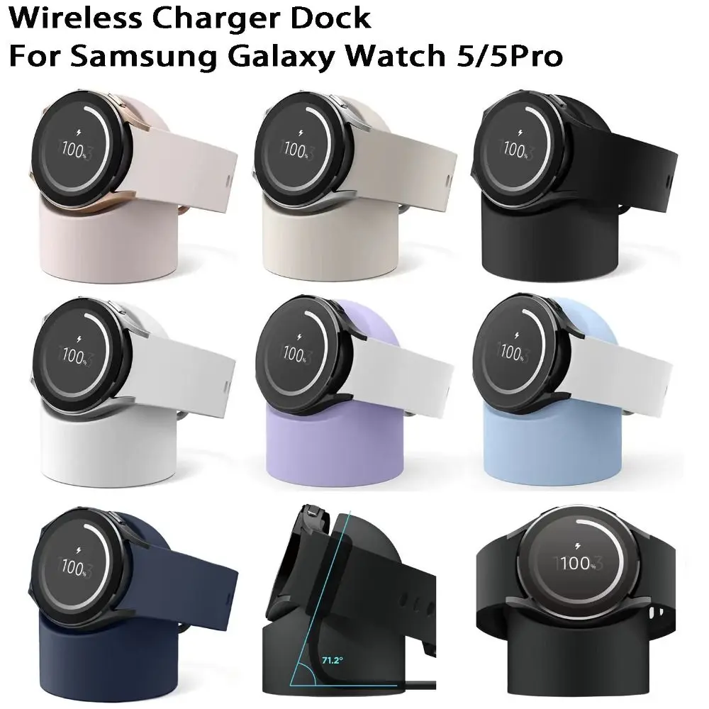 Nuova Base Di Ricarica Smart Watch Dock Charger Culla Dock Supporto Per Caricabatterie In Silicone Per Samsung Galaxy Watch 5 5 Pro