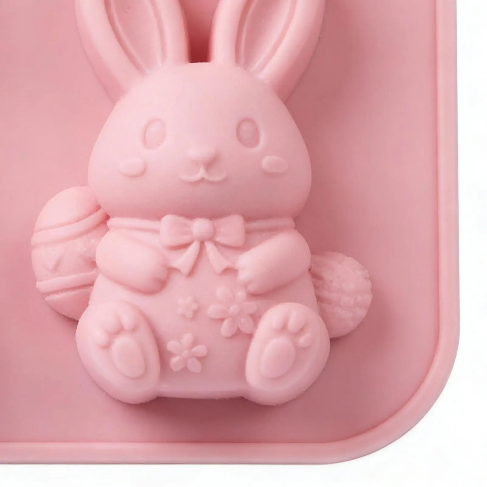 부활절 베이킹 몰드 간편 분리 3D 토끼 모양 공예 도구 양초 만들기 몰드 얼음 비누 케이크 장식 컵케이크 퍼지용