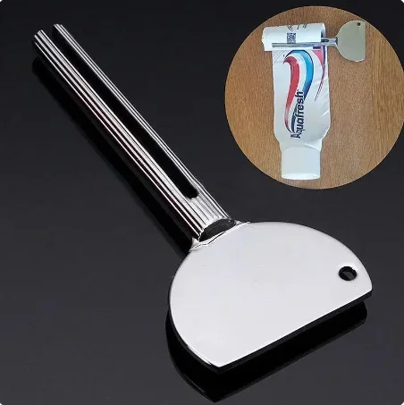 Toothpaste Squeezer Roller Tube Stainless Steel Reduce Waste Multifunctional for Bathroom