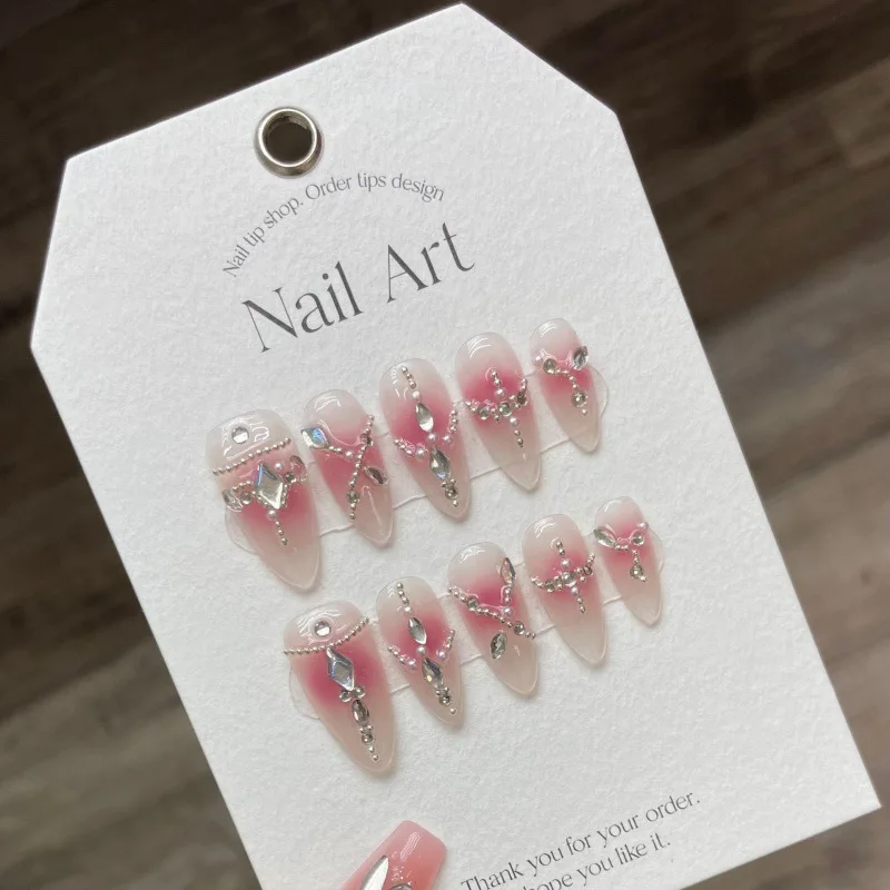 Buy The Pink Truck Set of 24 Designer Reusable Artificial Nails in Rose  Cream color with 3D glitter Including Glue Stamp (Pack of 24) Online at Low  Prices in India - Amazon.in